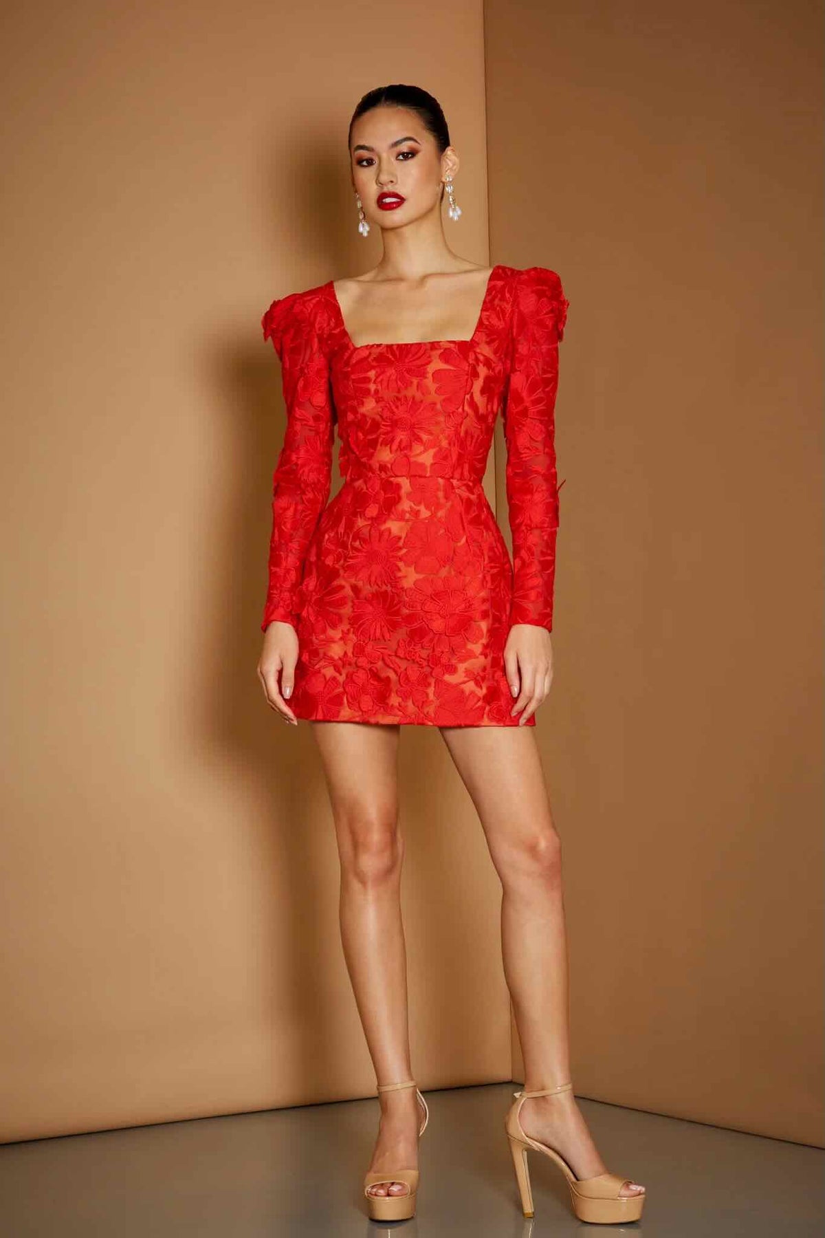 strapless open back dress Helsi Ellen Dress - Poppy