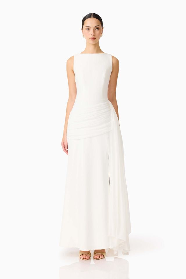 Elliatt Amelina Sash Gown - White