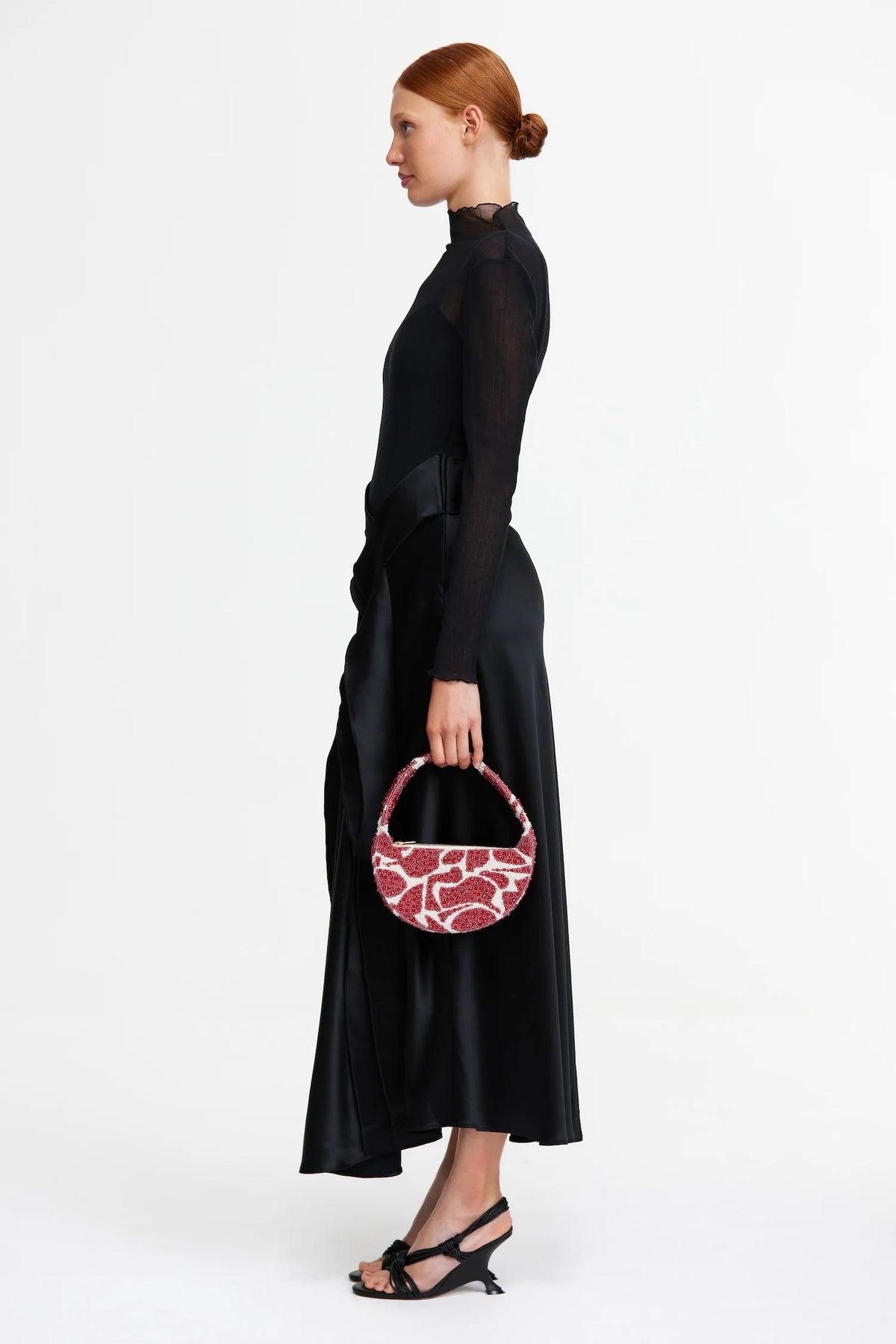 Acler Bead Birch Bag - Chilli Ivory