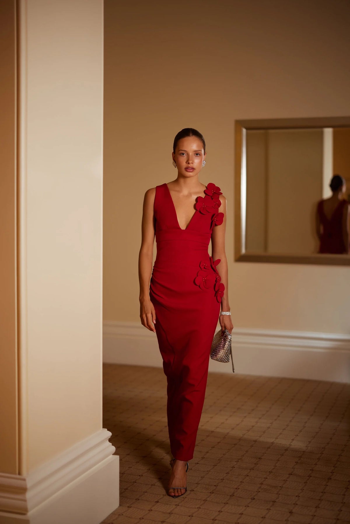 Elle Zeitoune Alyana Dress - Crimson