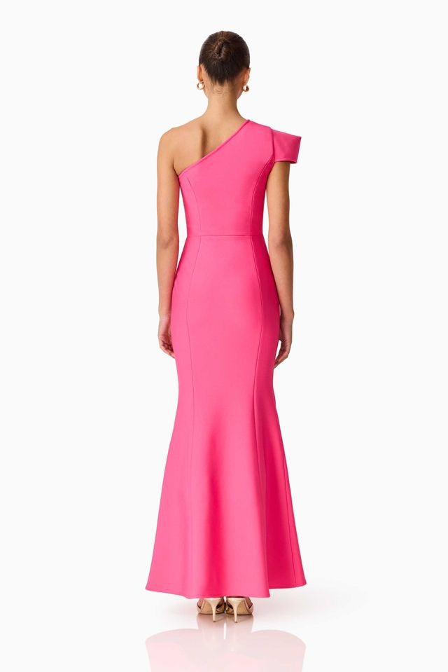Elliatt Opline One shoulder Gown - Hot Pink