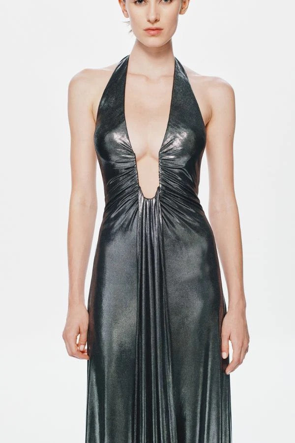 Misha Jennifer Foil Dress - Black