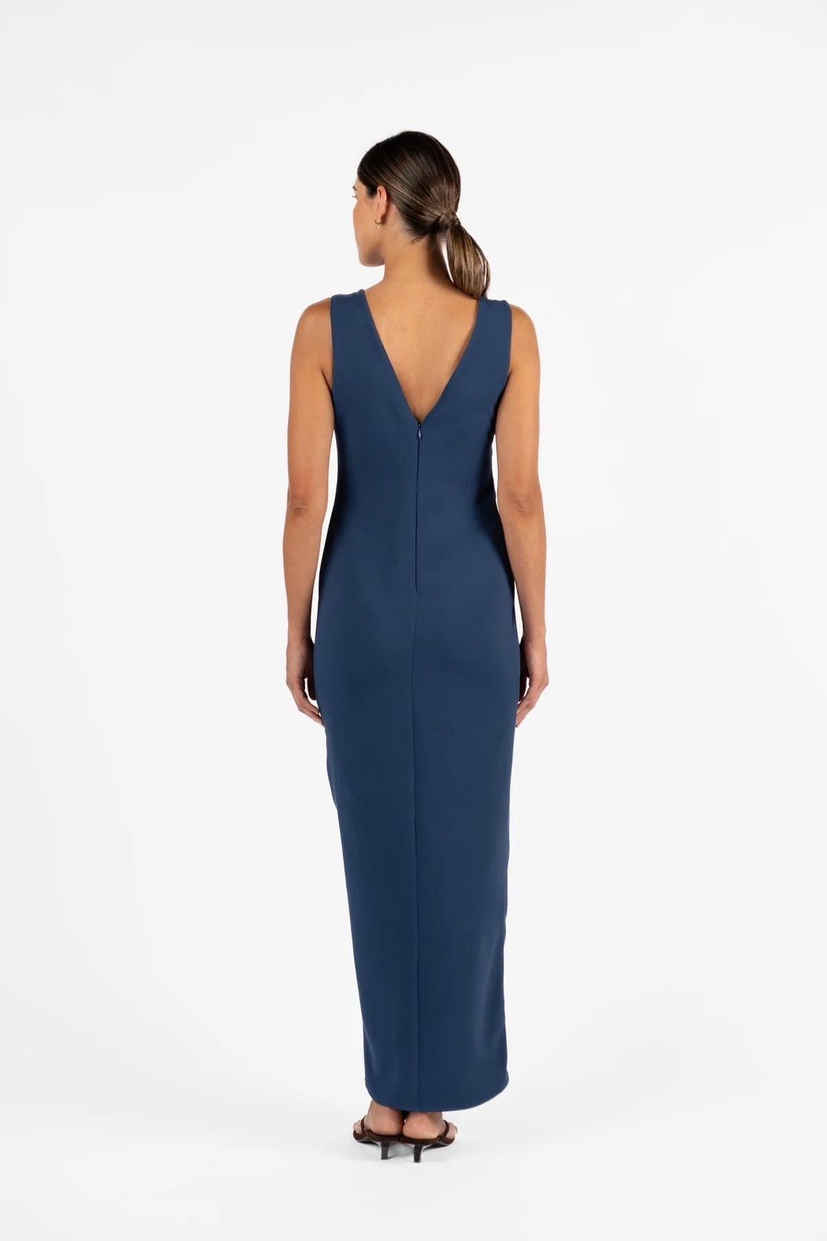 One Fell Swoop Rendez-vous Twist Maxi Dress - Storm Crepe