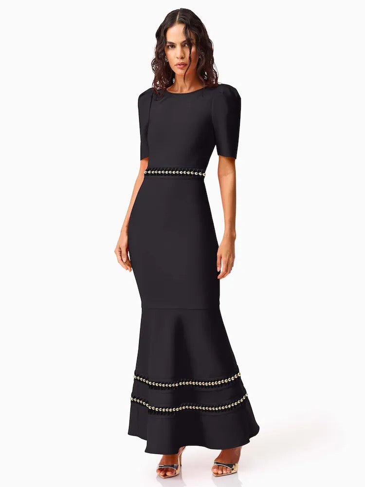 Elliatt Jesselle Short Sleeve Gown - Black