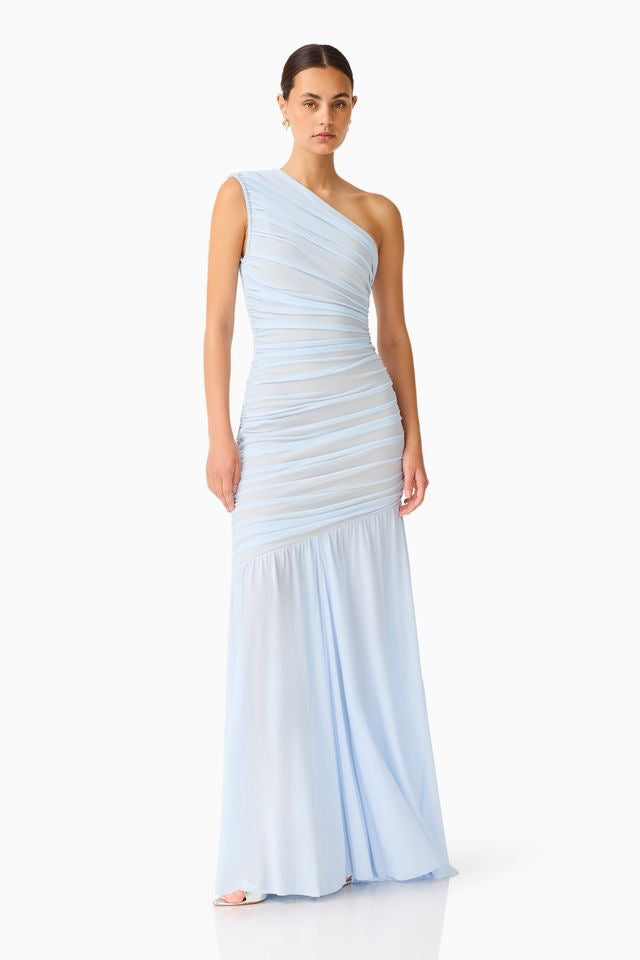 Elliatt Florencea One Shoulder Maxi Gown - Powder Blue