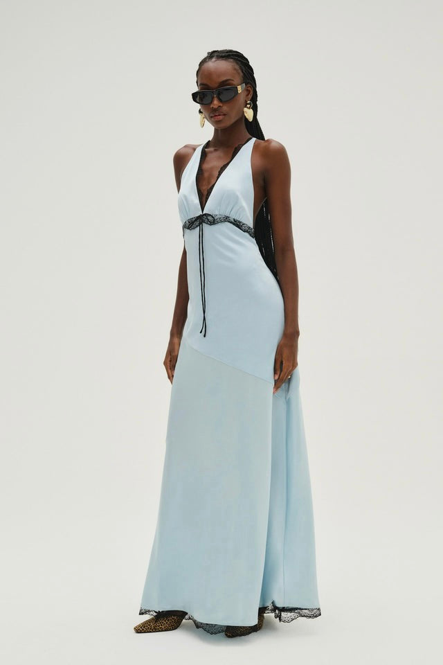 For Love & Lemons Mariella Maxi Dress - Blue - Dress Hire AU For Love & Lemons Mariella Maxi Dress - Blue - Dress Hire AU