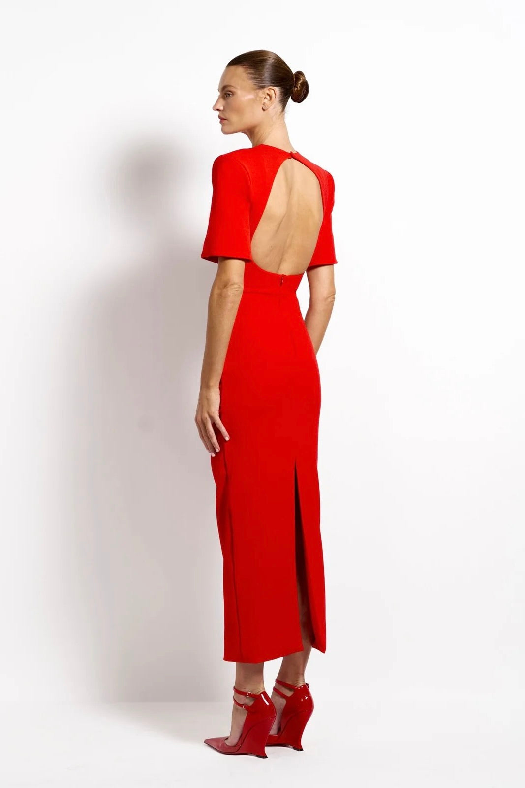 Effie Kats Evie Midi Dress - Cherry Red