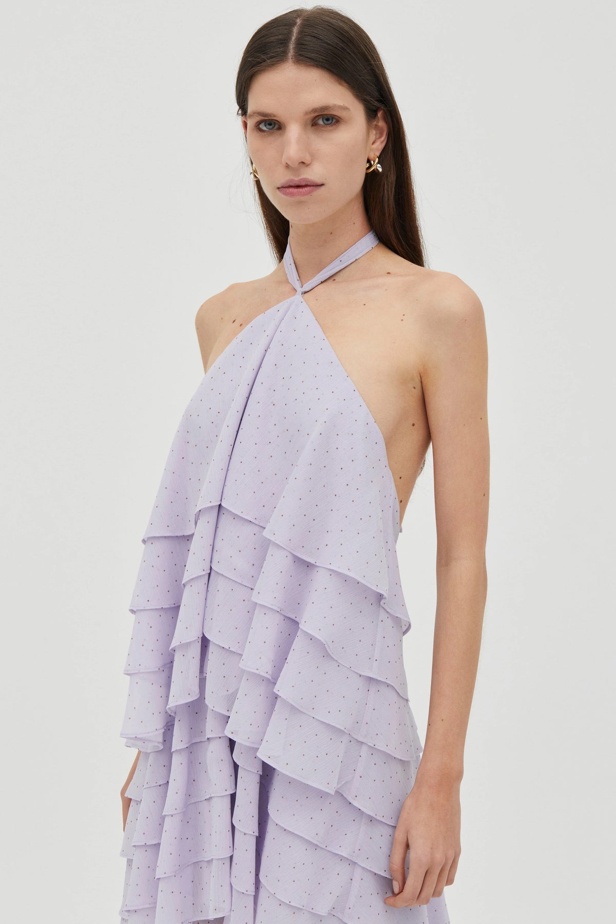 Third Form Gaia Tiered Maxi Dress - Lilac Spot