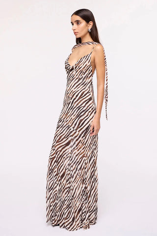 Suboo GiGi Zebra Maxi Dress - Zebra Animal Print