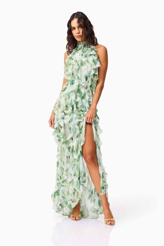 Elliatt Solene Gown - Green Floral