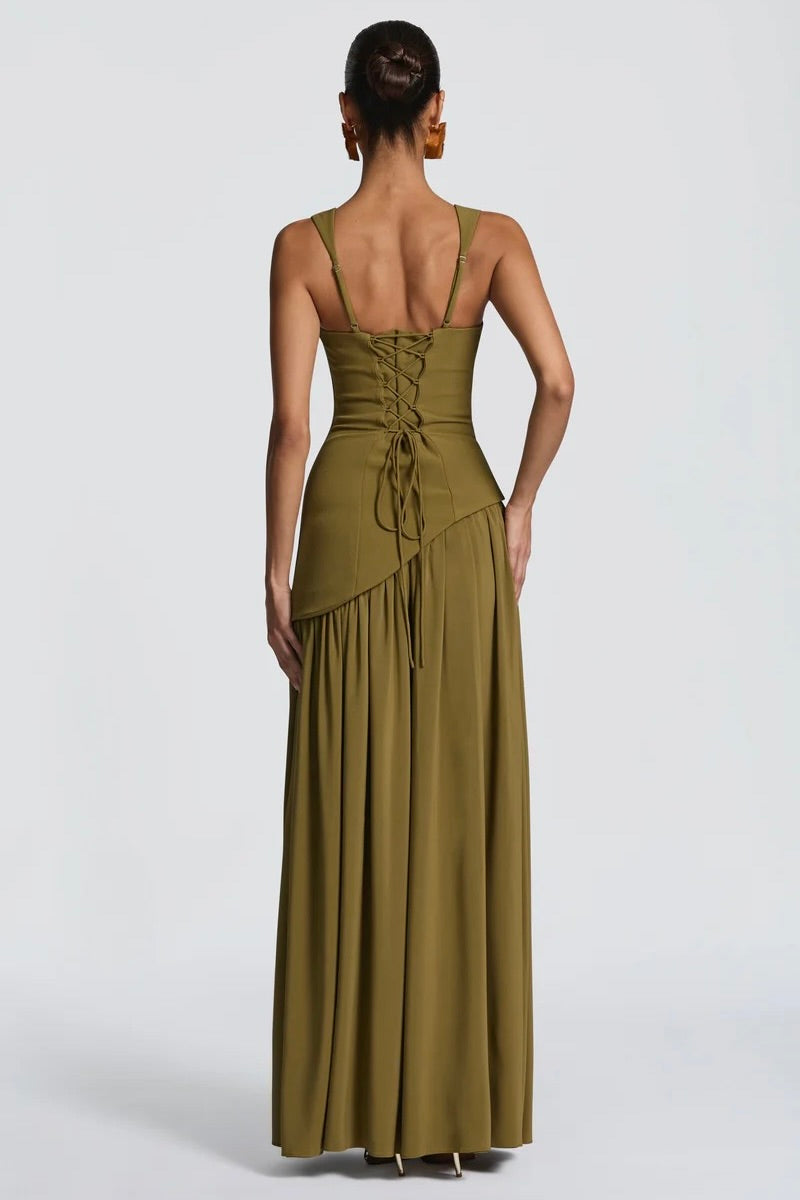 Babyboo Talulah Maxi Dress - Deep Olive