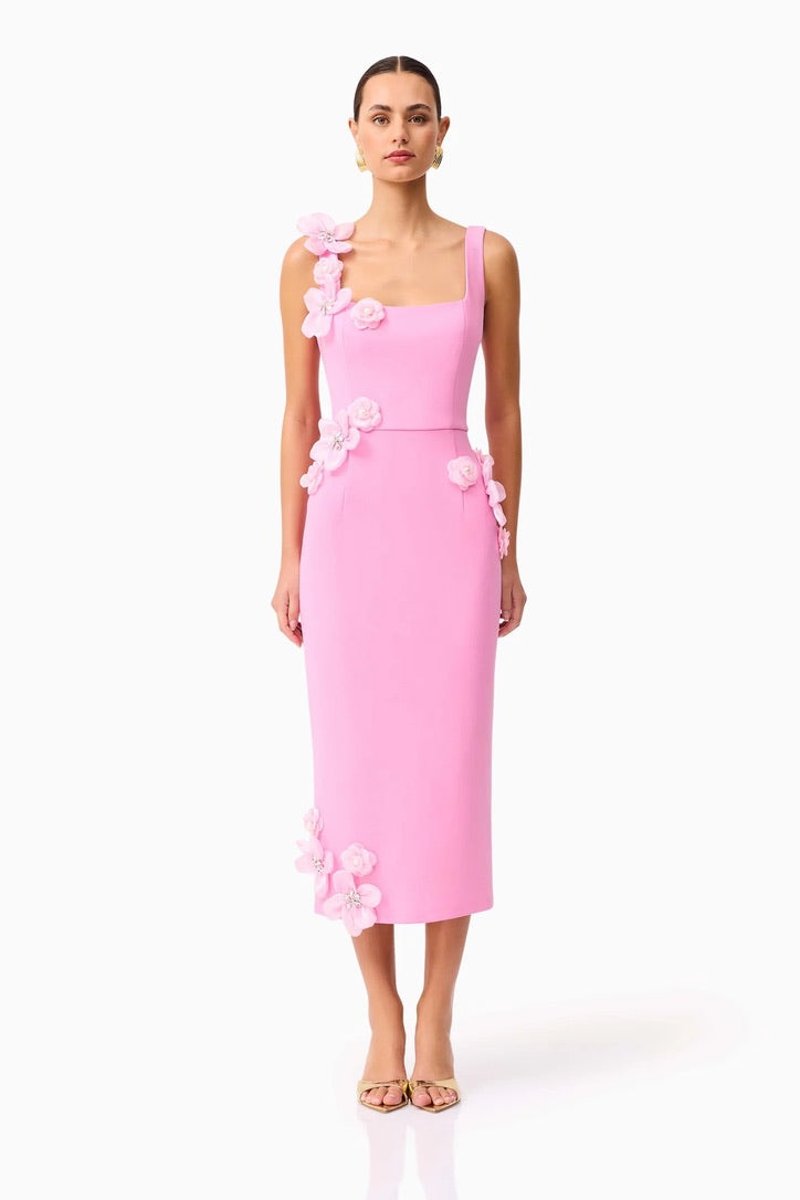 Elliatt Chantelle 3D Midi Dress - Pink