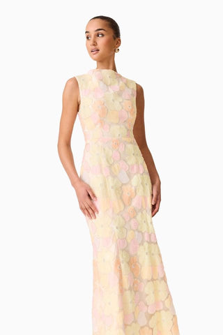 Elliatt Zaria Sleeveless Gown - Yellow Floral