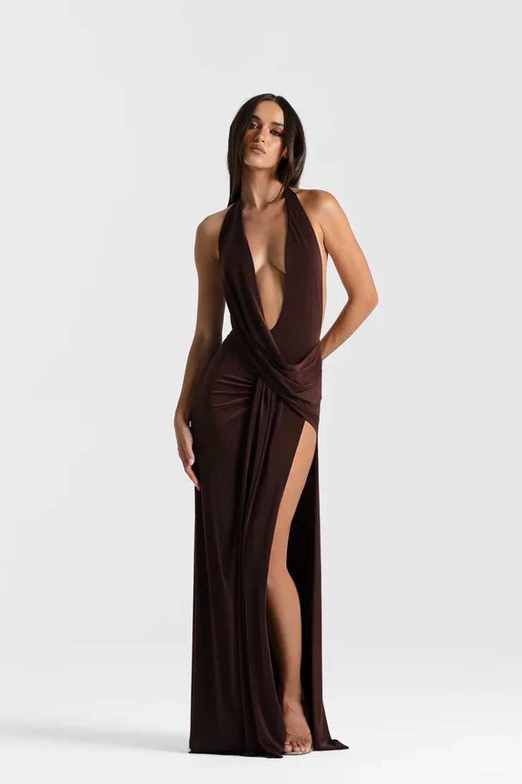 Natalie Rolt Winona Gown - Espresso