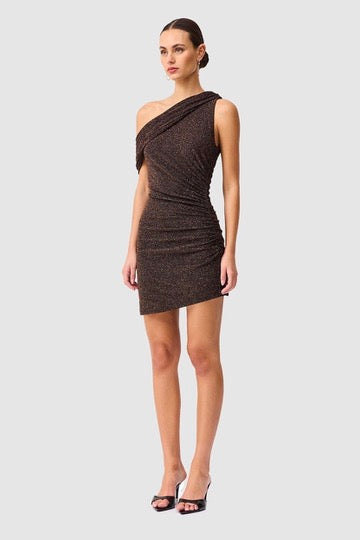 Elliatt Indira Mini Dress - Black & Gold