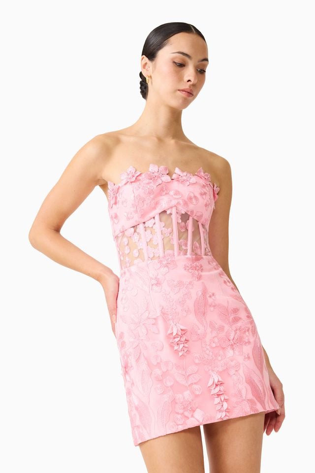 Elliatt Monique Strapless Mini Dress - Pink