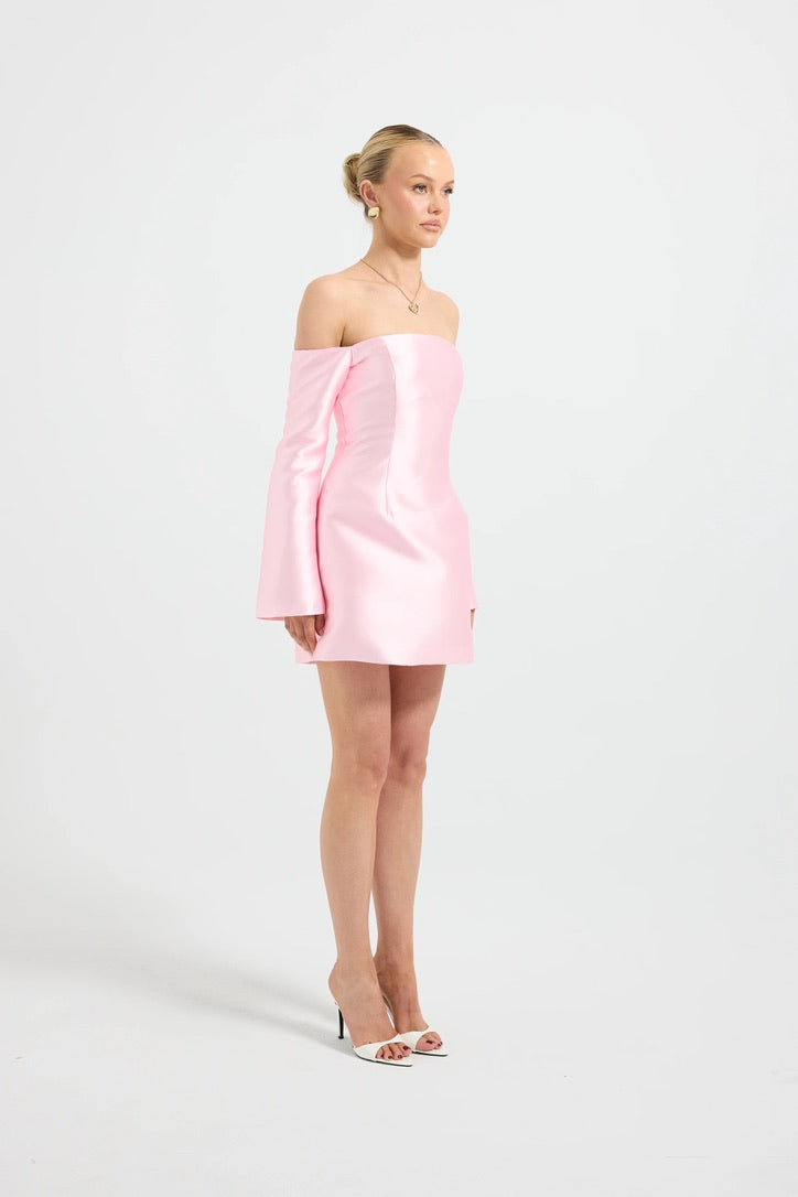Pasduchas Pippa Long Sleeve Mini Dress - Powder Pink