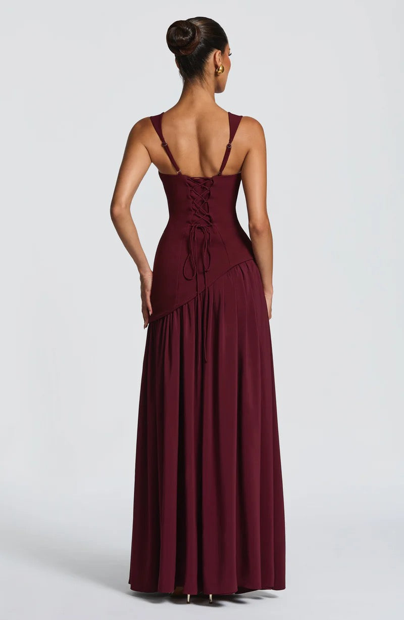 Babyboo Talulah Maxi Dress - Cherry Lacquer