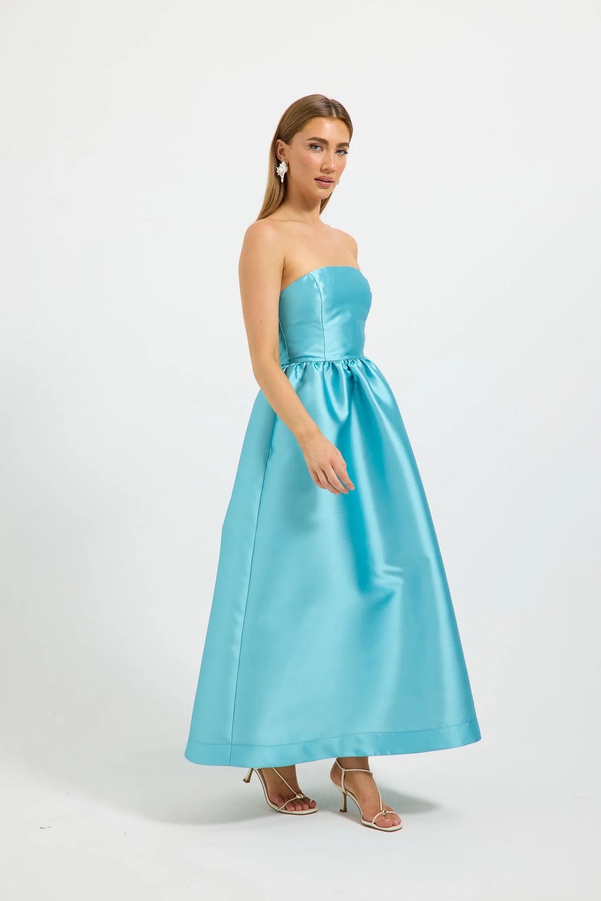 Pasduchas Kai Strapless Midi Dress - Teal