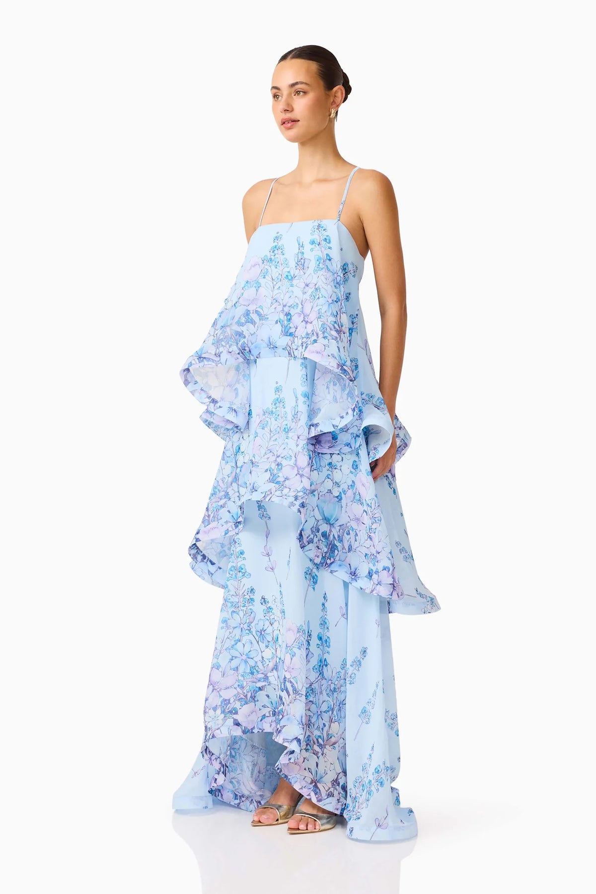 Elliatt Tilly Maxi Dress - Baby Blue Floral