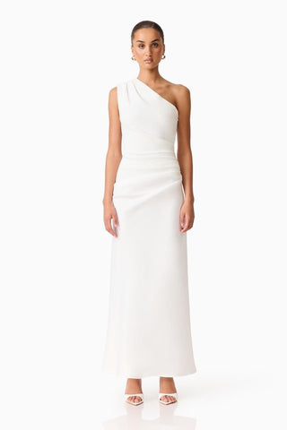 Elliatt Skye One Shoulder Gown - White