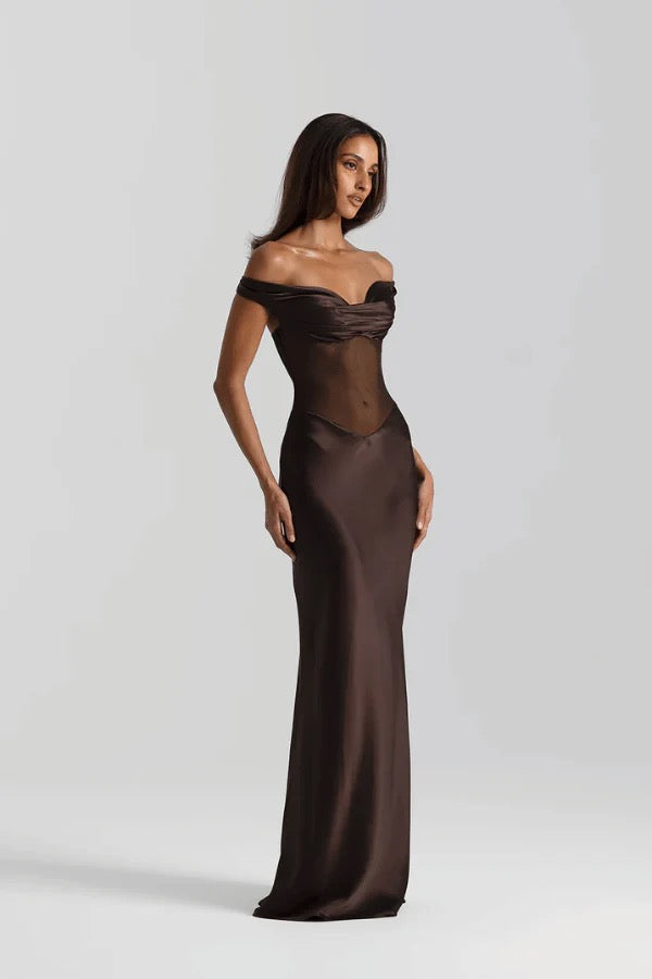 Natalie Rolt Gwyneth Gown - Espresso