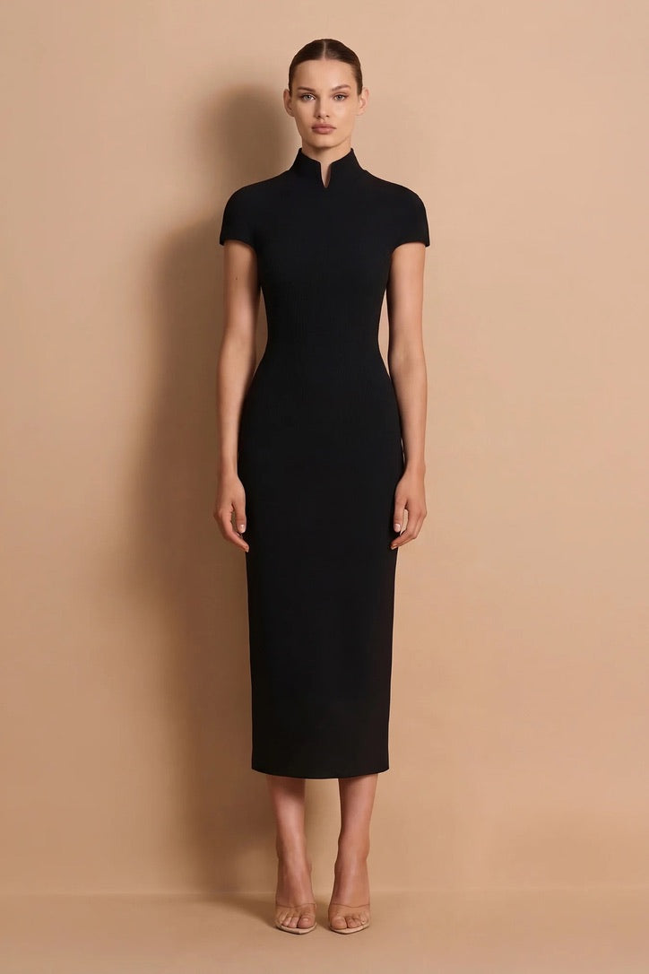 Nookie Dominique Midi Dress - Black