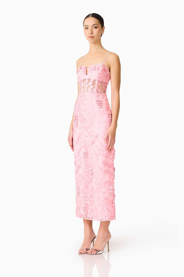 Elliatt Monique Strapless Midi Dress - Pink