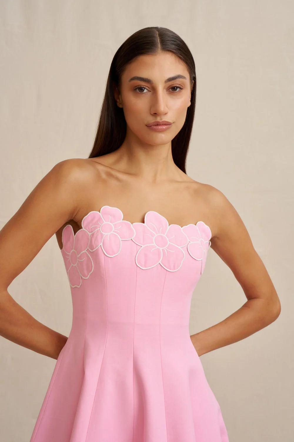 By Johnny Florelle Strapless Dress - Pink