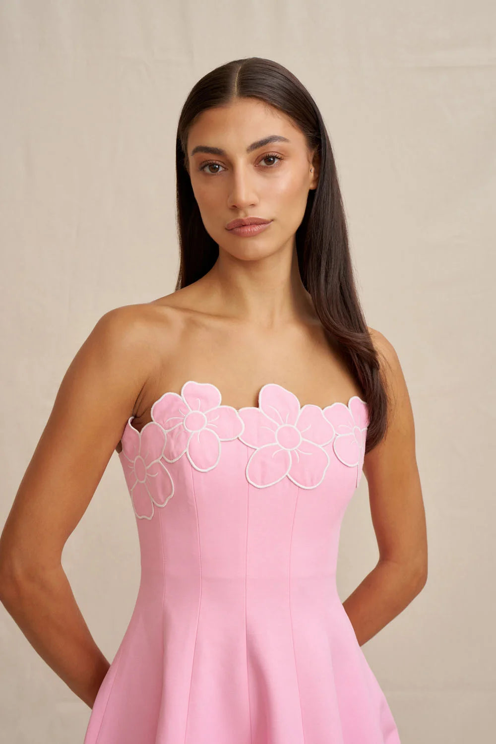 By Johnny Florelle Strapless Dress - Pink