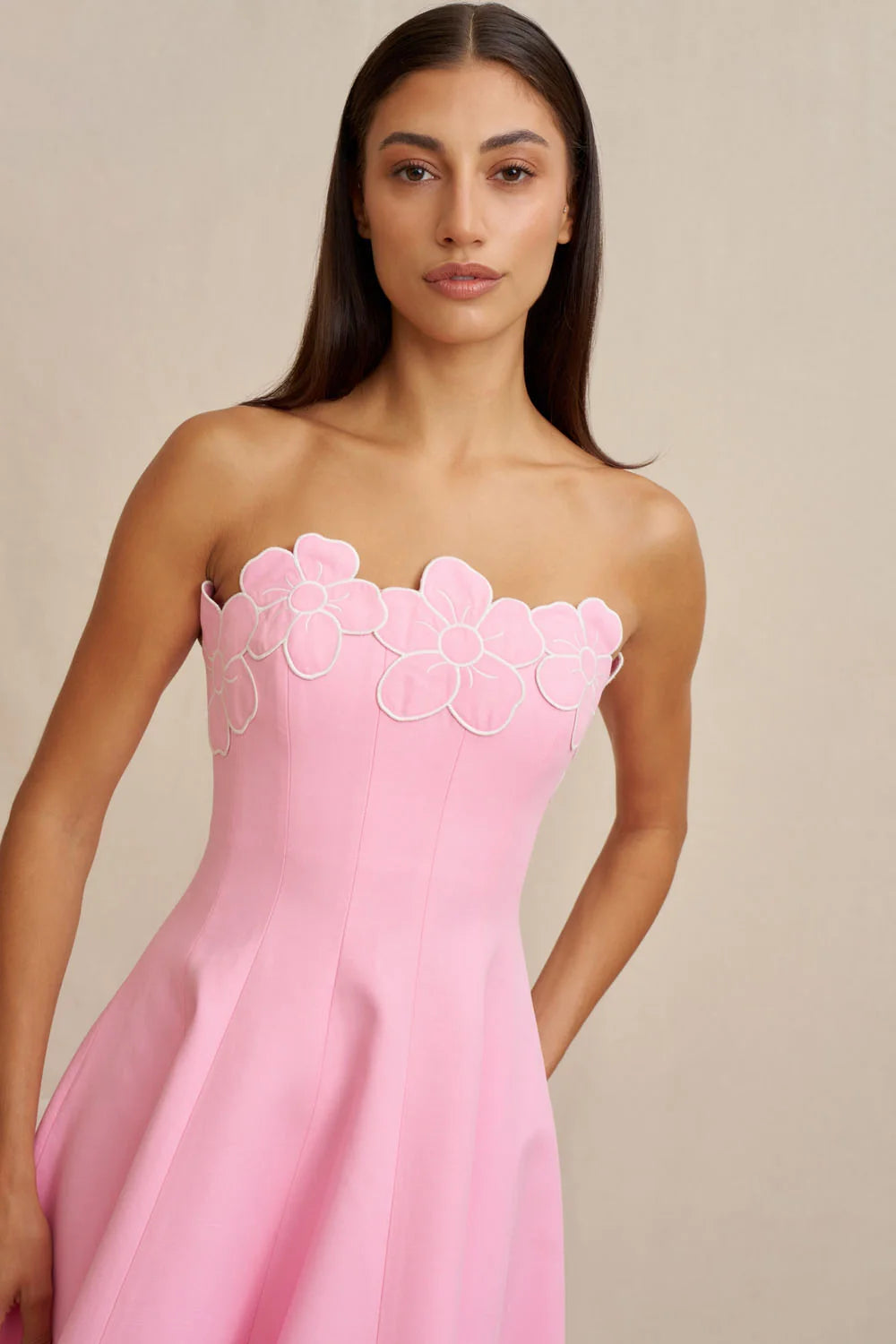 By Johnny Florelle Strapless Dress - Pink