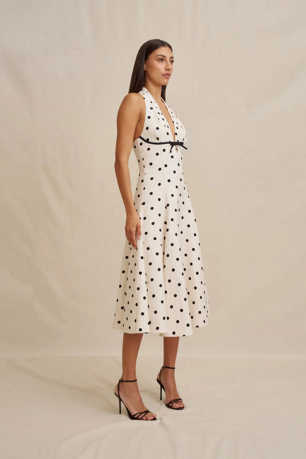 By Johnny Florentina Polka Dress - Oat Black