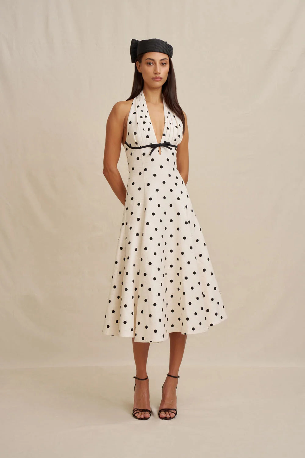 By Johnny Florentina Polka Dress - Oat Black