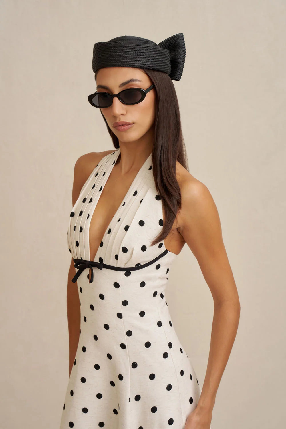 By Johnny Florentina Polka Dress - Oat Black