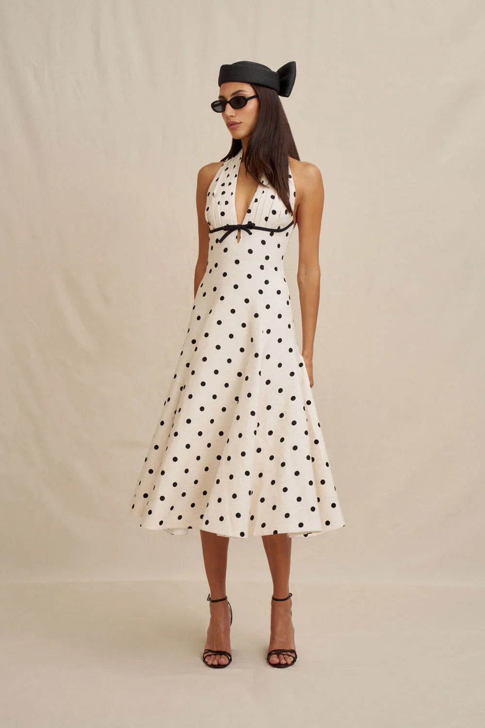 By Johnny Florentina Polka Dress - Oat Black