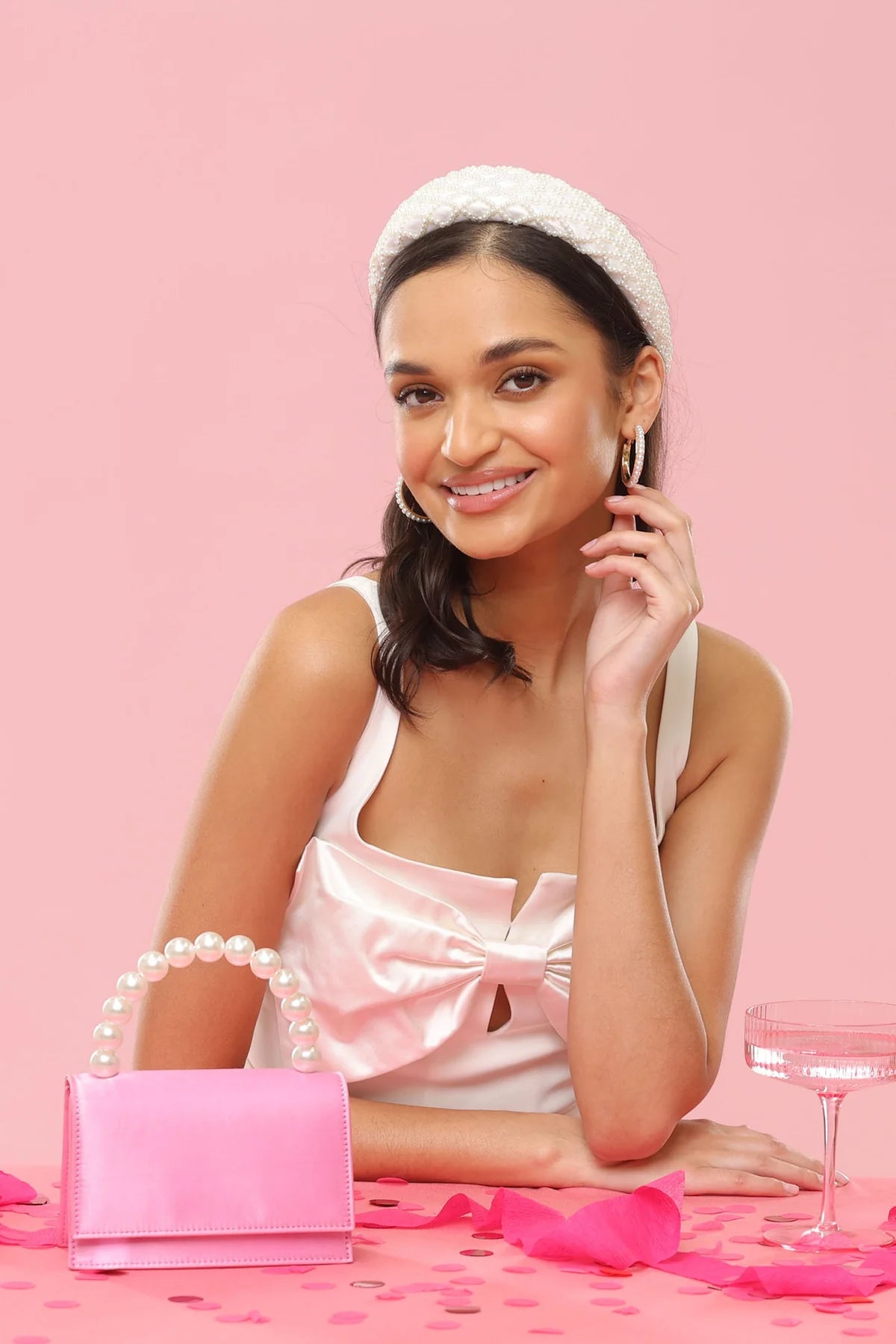 Morgan & Taylor Valencia Headband - White