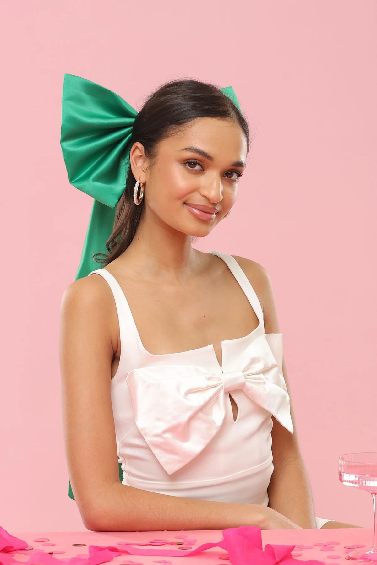 Morgan & Taylor Carmen Oversized Bow - Emerald