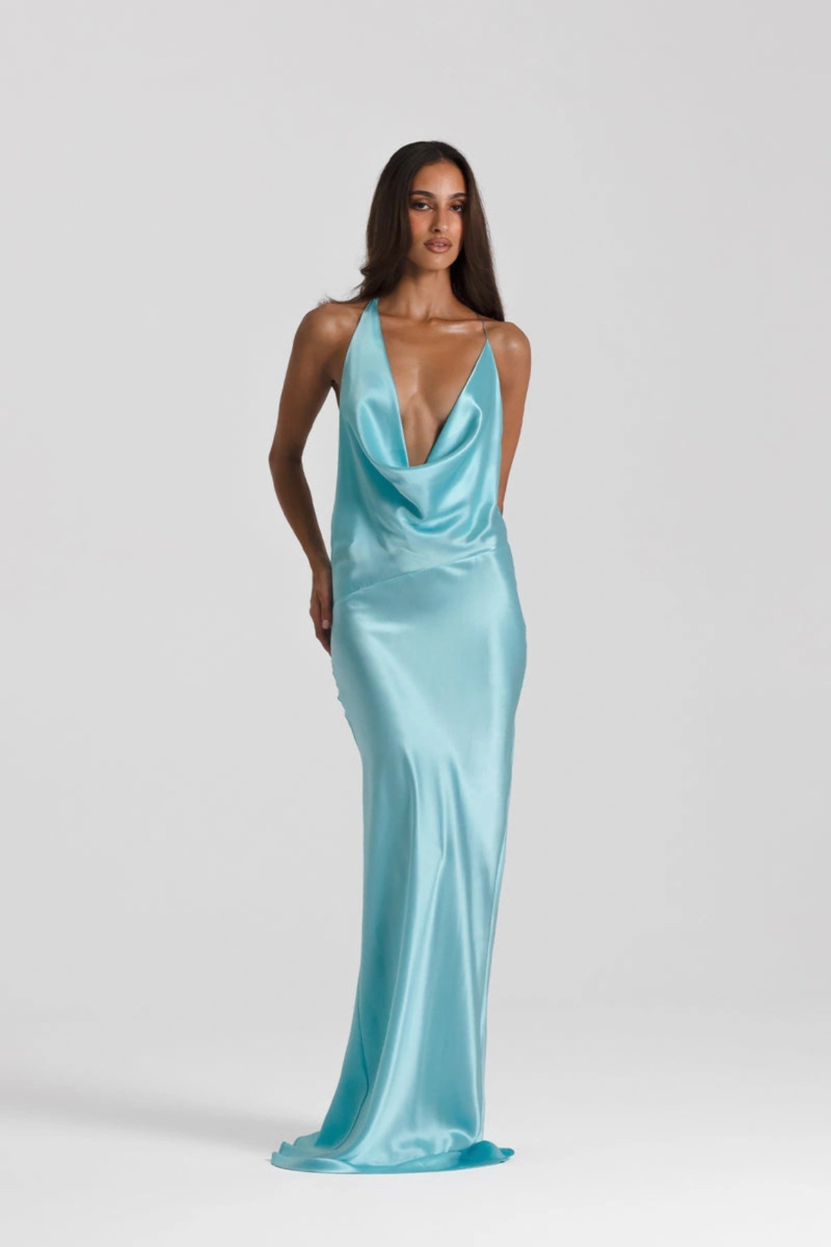 Natalie Rolt Gabi Gown - Turquoise - Dress Hire AU Natalie Rolt Gabi Gown - Turquoise - Dress Hire AU