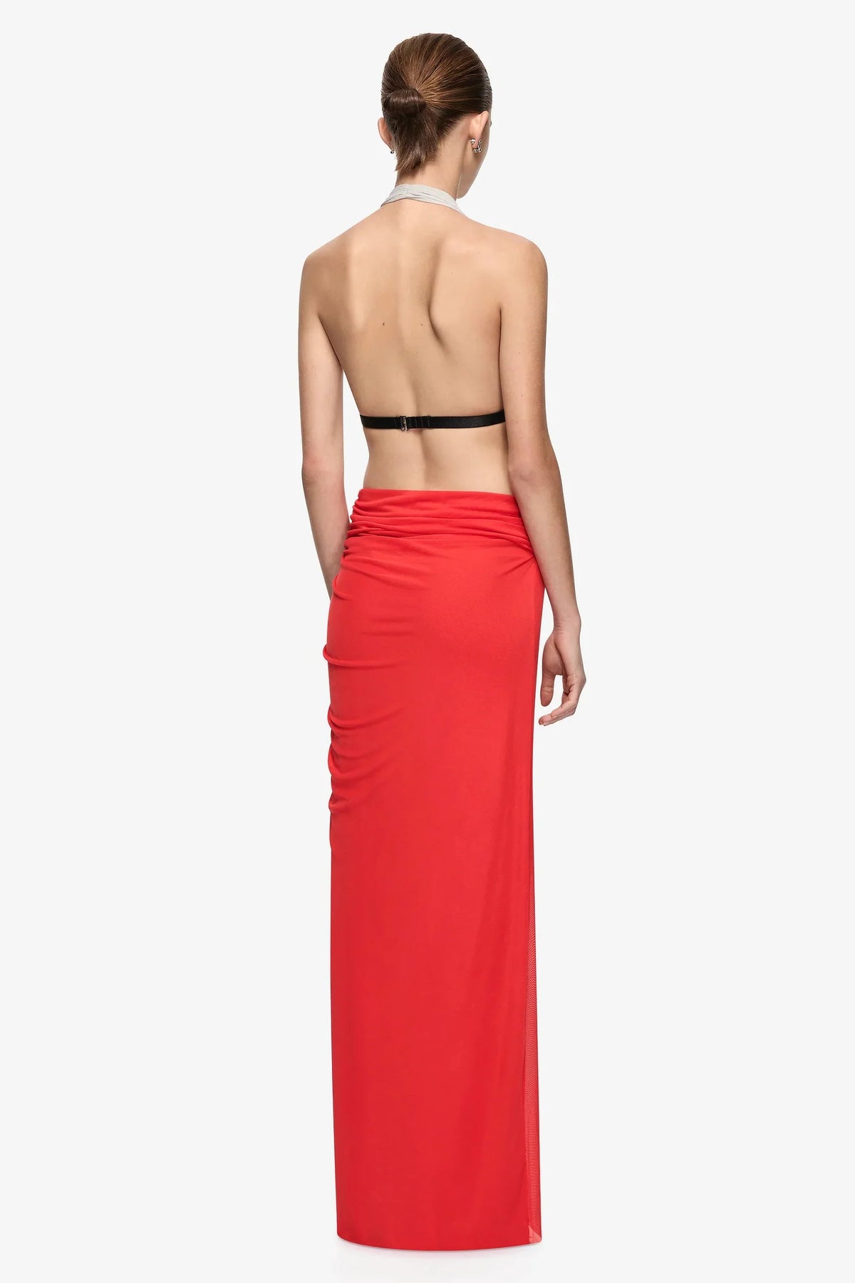 Bec & Bridge Anaya V Maxi Dress - Dove Grey/Flame/Black