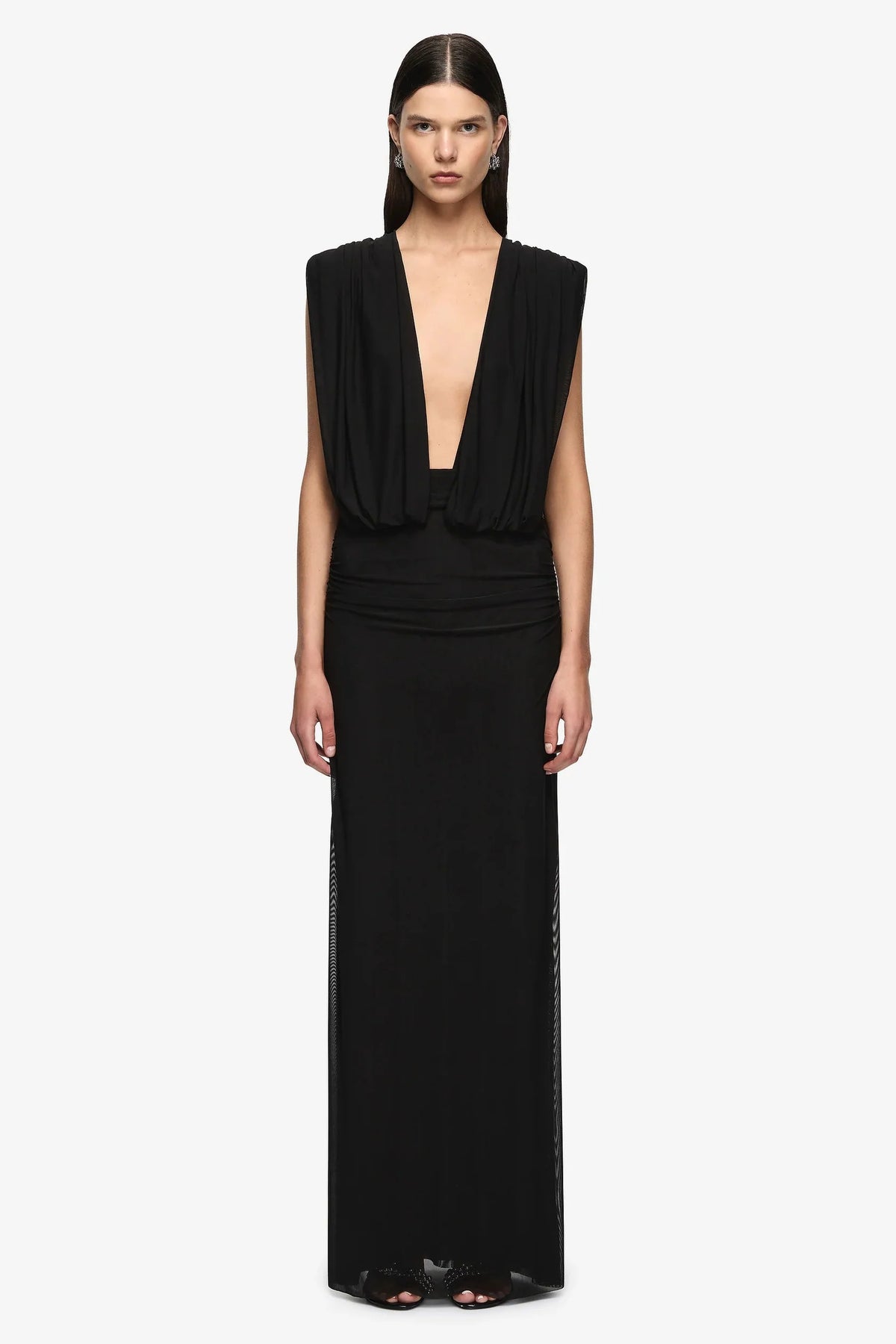 Bec & Bridge Isora Drape Maxi Dress - Black