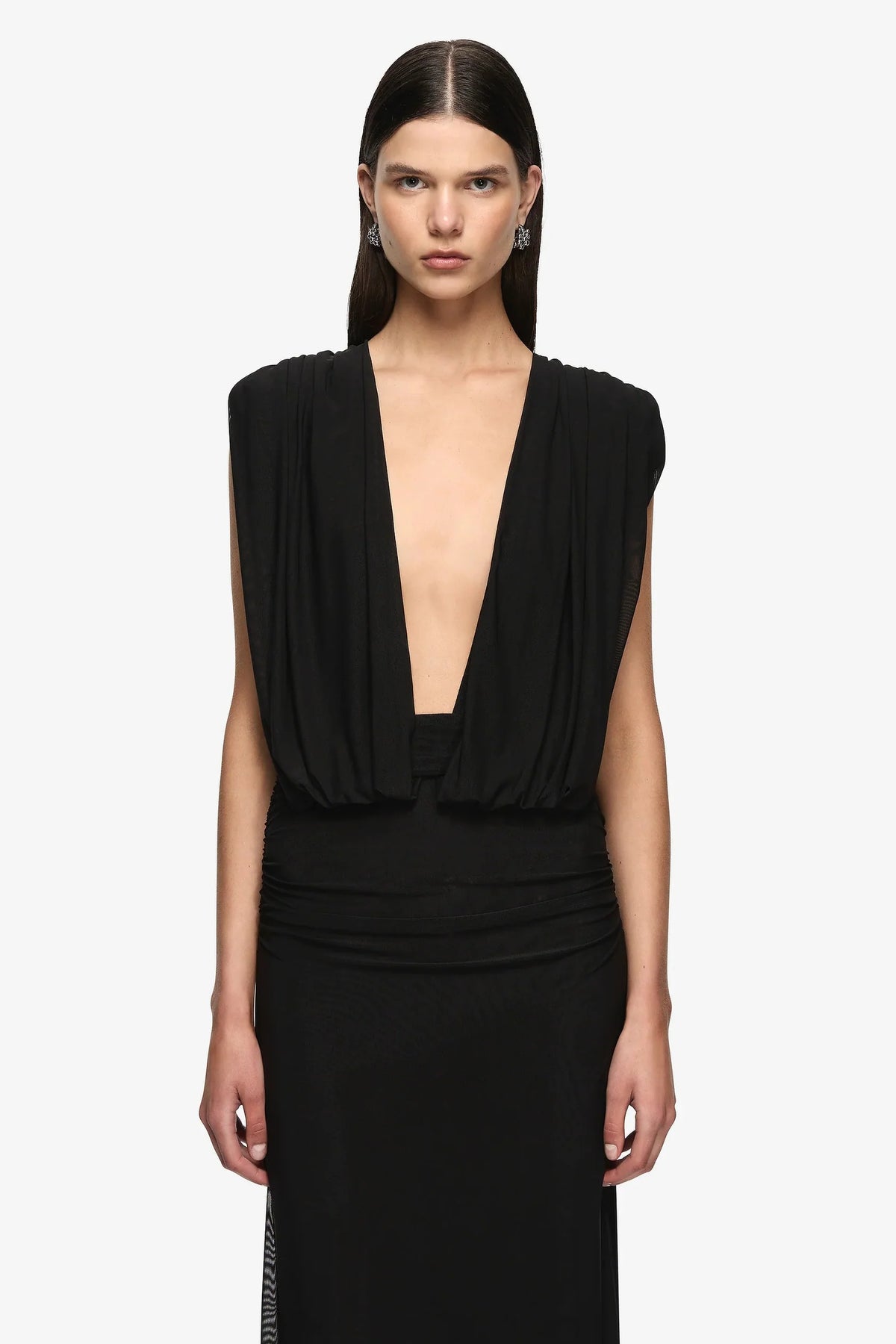 Bec & Bridge Isora Drape Maxi Dress - Black