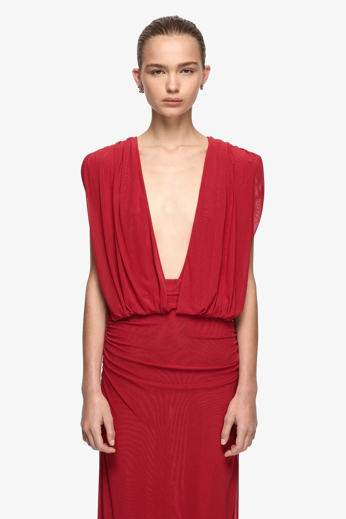 Bec & Bridge Isora Drape Maxi Dress - Red
