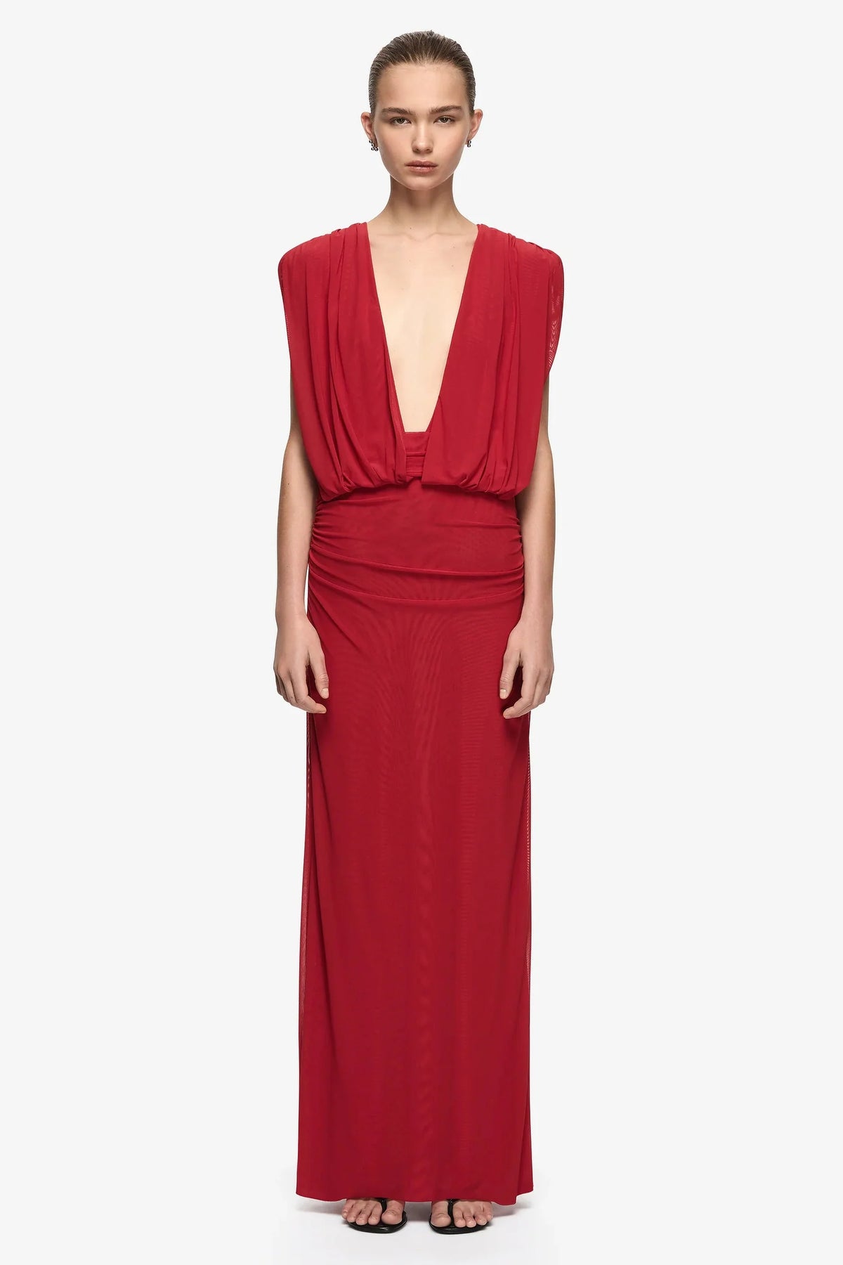 Bec & Bridge Isora Drape Maxi Dress - Red