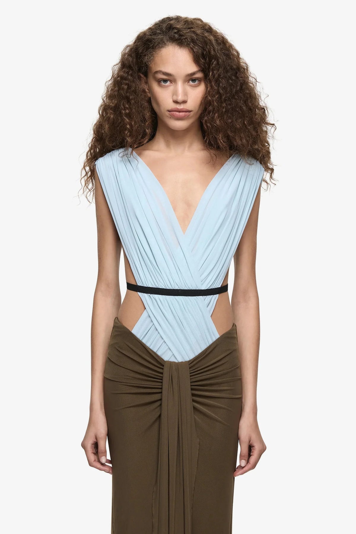 Bec & Bridge Anaya V Maxi Dress - Mist/Latte/Black