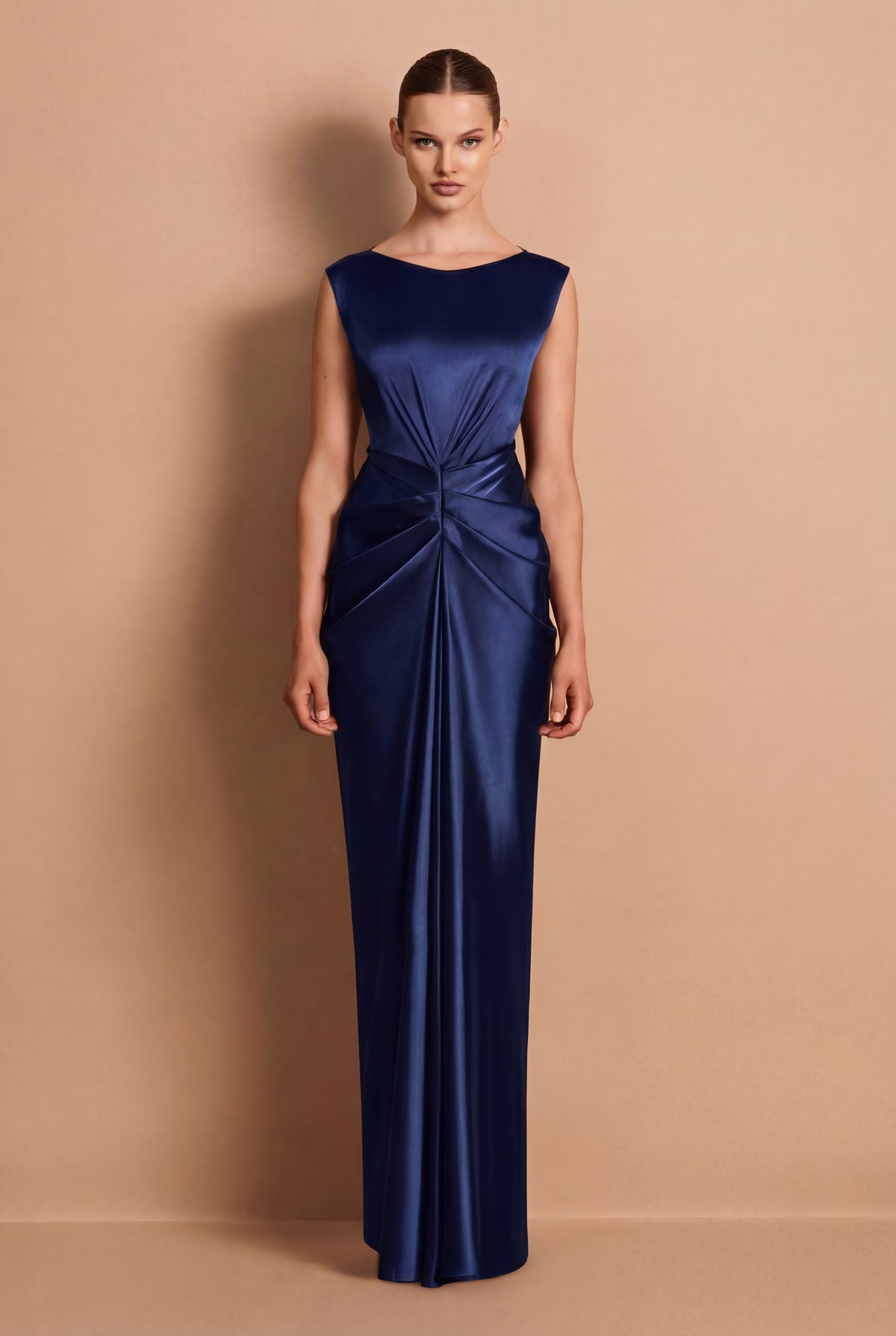 Nookie Harlow High Neck Maxi Dress - Navy