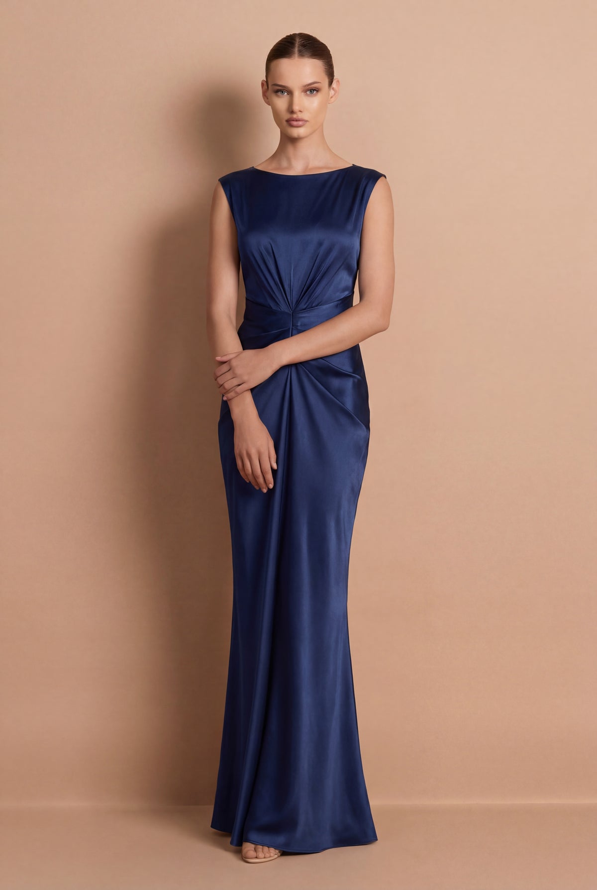 Nookie Harlow High Neck Maxi Dress - Navy