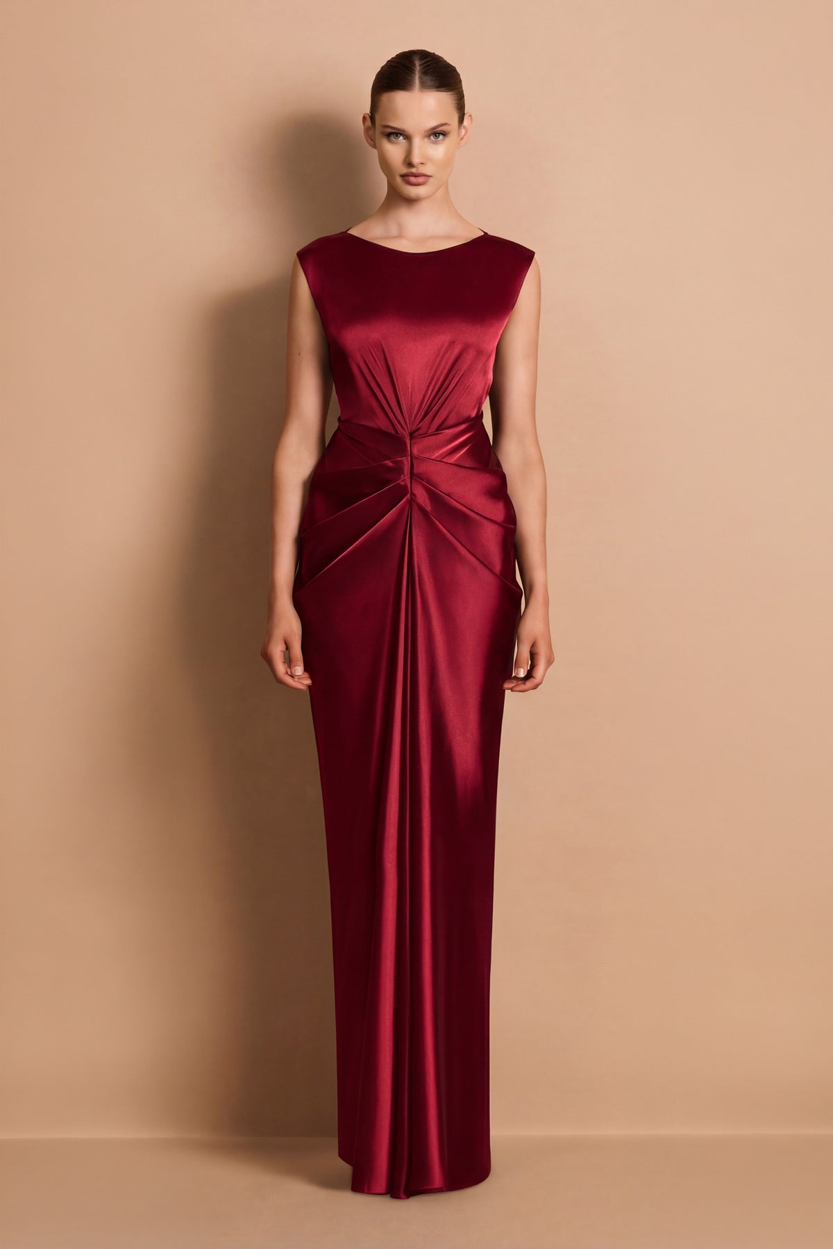 Nookie Harlow High Neck Maxi Dress - Rouge
