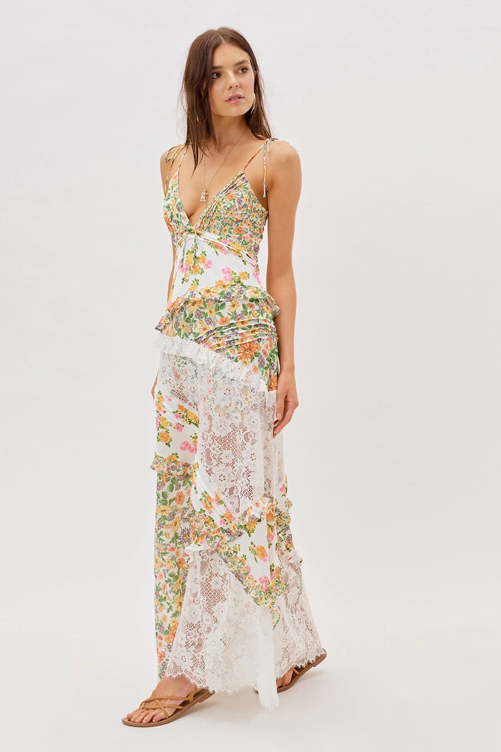 For Love & Lemons Rosalyn Maxi Dress - Marigold For Love & Lemons Rosalyn Maxi Dress - Marigold