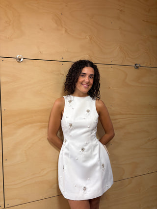 Odd Muse The Ultimate Muse Crystal Mini Dress - White