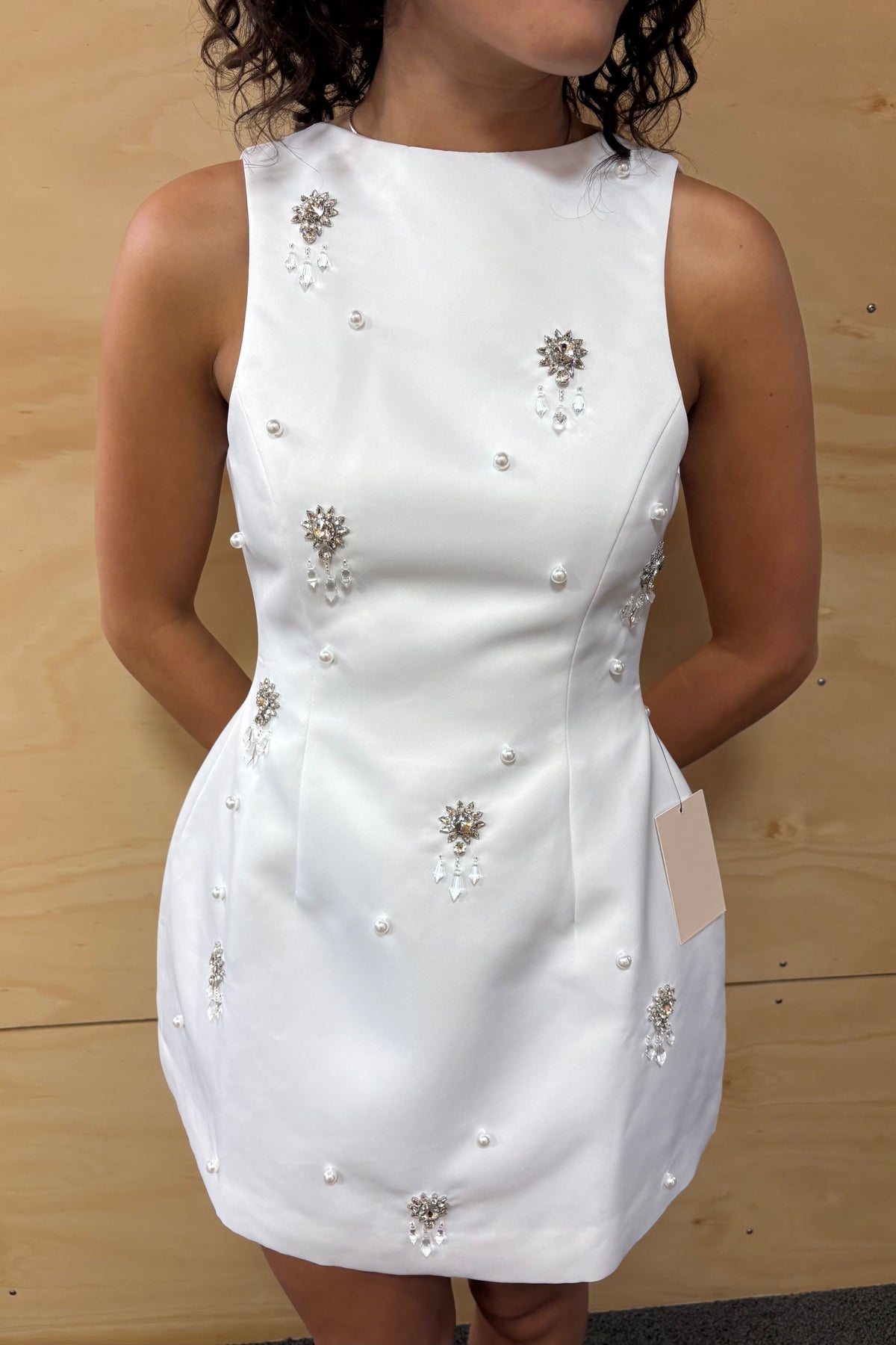 Odd Muse The Ultimate Muse Crystal Mini Dress - White
